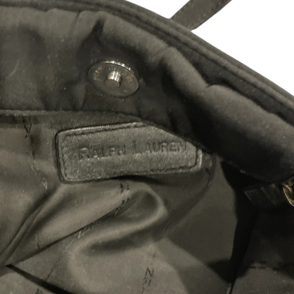 Ralph Lauren Black Nylon RLL Logo  Shoulder Bag Purse 15x9x5 Inches - Picture 12 of 13